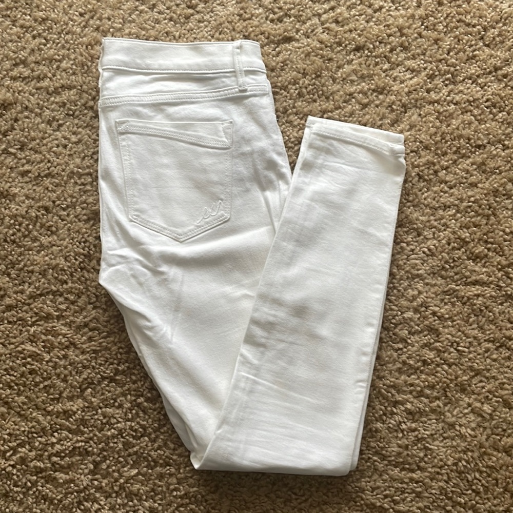 White Express Mid-Rise Skinny Jeans